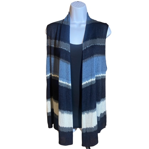 Chico's Jackets & Blazers - Chico’s Traveler Collection Watercolor Horizon Vest Size 2